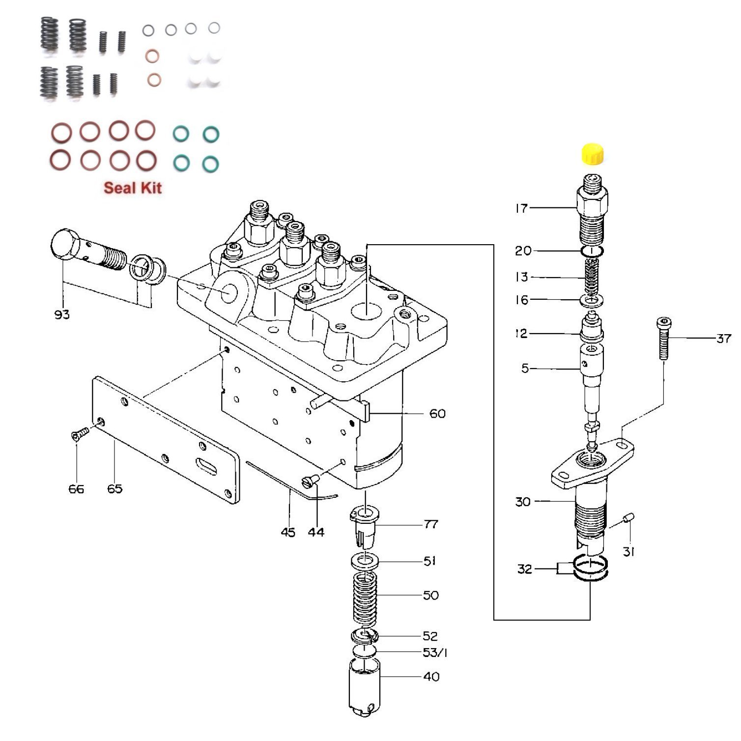 Zexel Kubota PFR4MD55 interactive parts diagram Diesel Injection Pumps